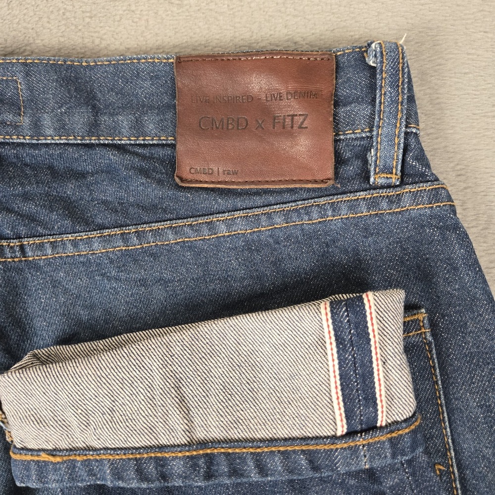 Charles Miller Brand Jeans Mens 32x33 CMBD X Fitz Denim Selvedge Raw USA Made‎
